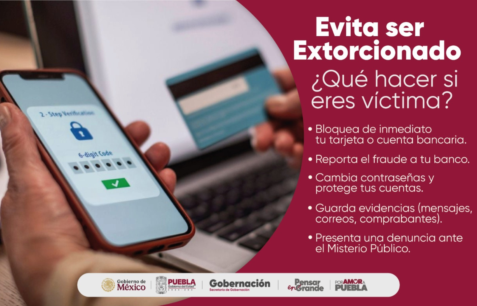 ¿Qué hacer si eres víctima de una extorsión?